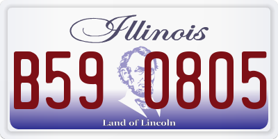 IL license plate B590805