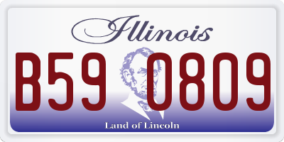 IL license plate B590809