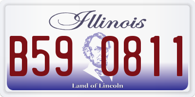 IL license plate B590811