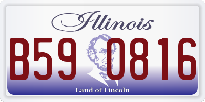 IL license plate B590816