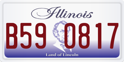 IL license plate B590817