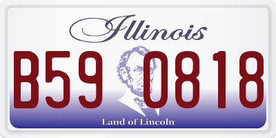 IL license plate B590818