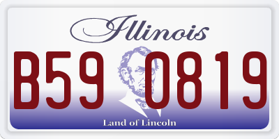 IL license plate B590819