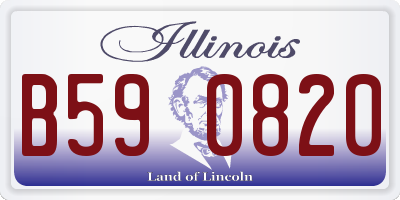 IL license plate B590820