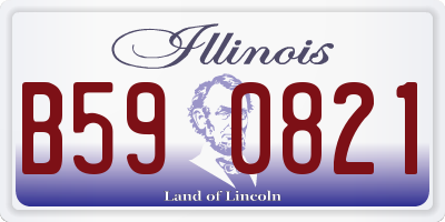 IL license plate B590821