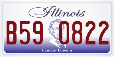 IL license plate B590822