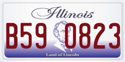 IL license plate B590823