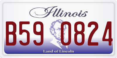 IL license plate B590824