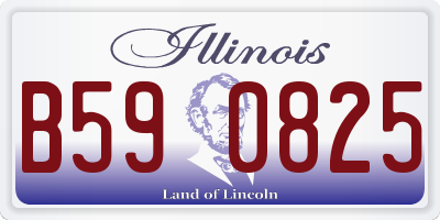 IL license plate B590825