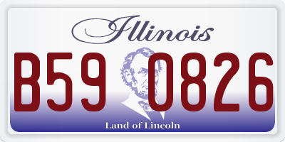 IL license plate B590826