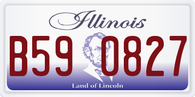 IL license plate B590827