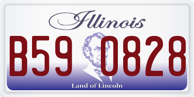 IL license plate B590828