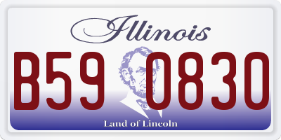 IL license plate B590830