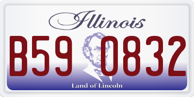 IL license plate B590832