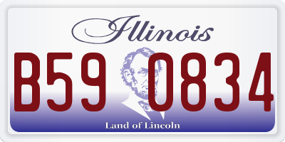 IL license plate B590834