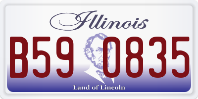 IL license plate B590835