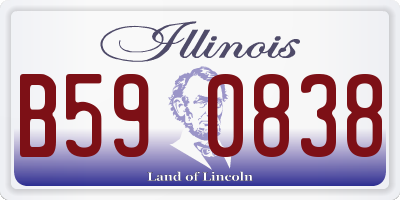 IL license plate B590838