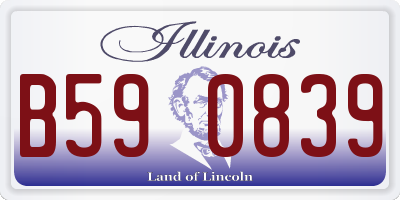 IL license plate B590839