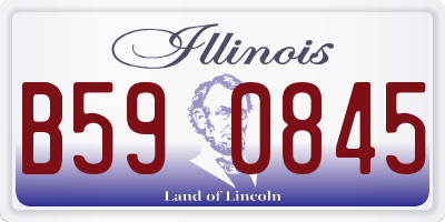 IL license plate B590845