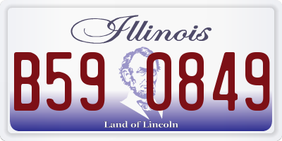 IL license plate B590849