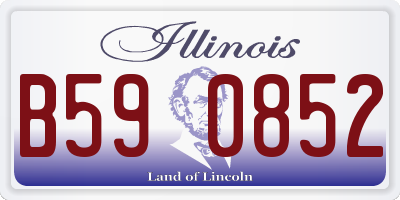 IL license plate B590852
