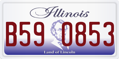 IL license plate B590853
