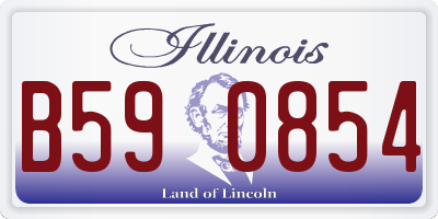 IL license plate B590854