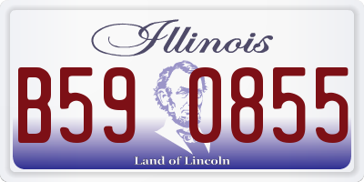 IL license plate B590855