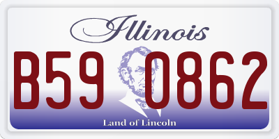 IL license plate B590862