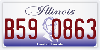 IL license plate B590863