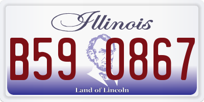 IL license plate B590867