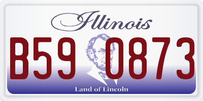 IL license plate B590873