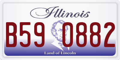 IL license plate B590882