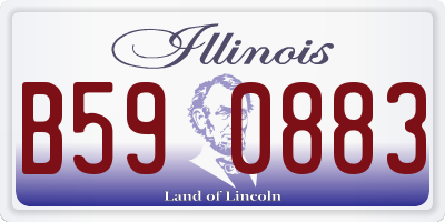 IL license plate B590883