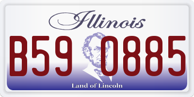 IL license plate B590885