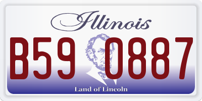 IL license plate B590887