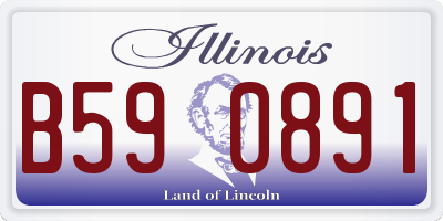 IL license plate B590891