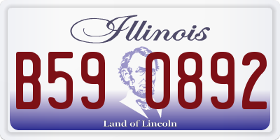 IL license plate B590892