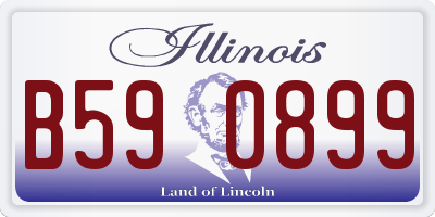 IL license plate B590899