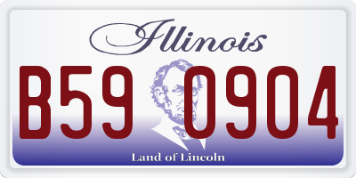 IL license plate B590904