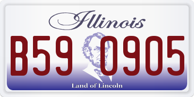 IL license plate B590905