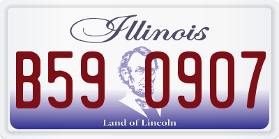 IL license plate B590907