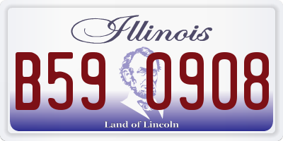 IL license plate B590908