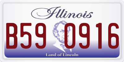 IL license plate B590916
