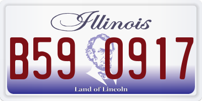 IL license plate B590917
