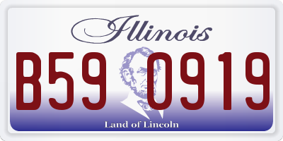 IL license plate B590919