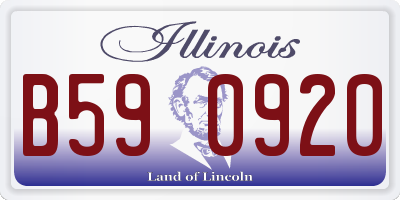 IL license plate B590920