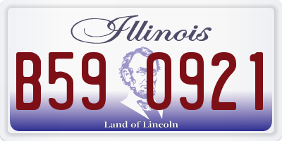 IL license plate B590921