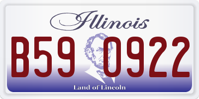 IL license plate B590922