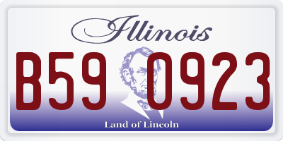 IL license plate B590923